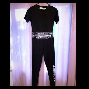 Off-White Leggings and Crop Top